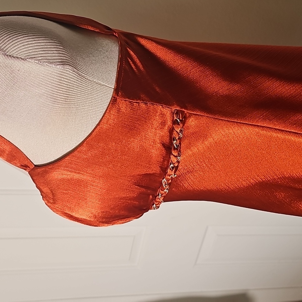 Lot of 2 Ruched Bustier Camisole Top. Size Large. Babydoll. Y2K. coral Brown - Picture 5 of 6